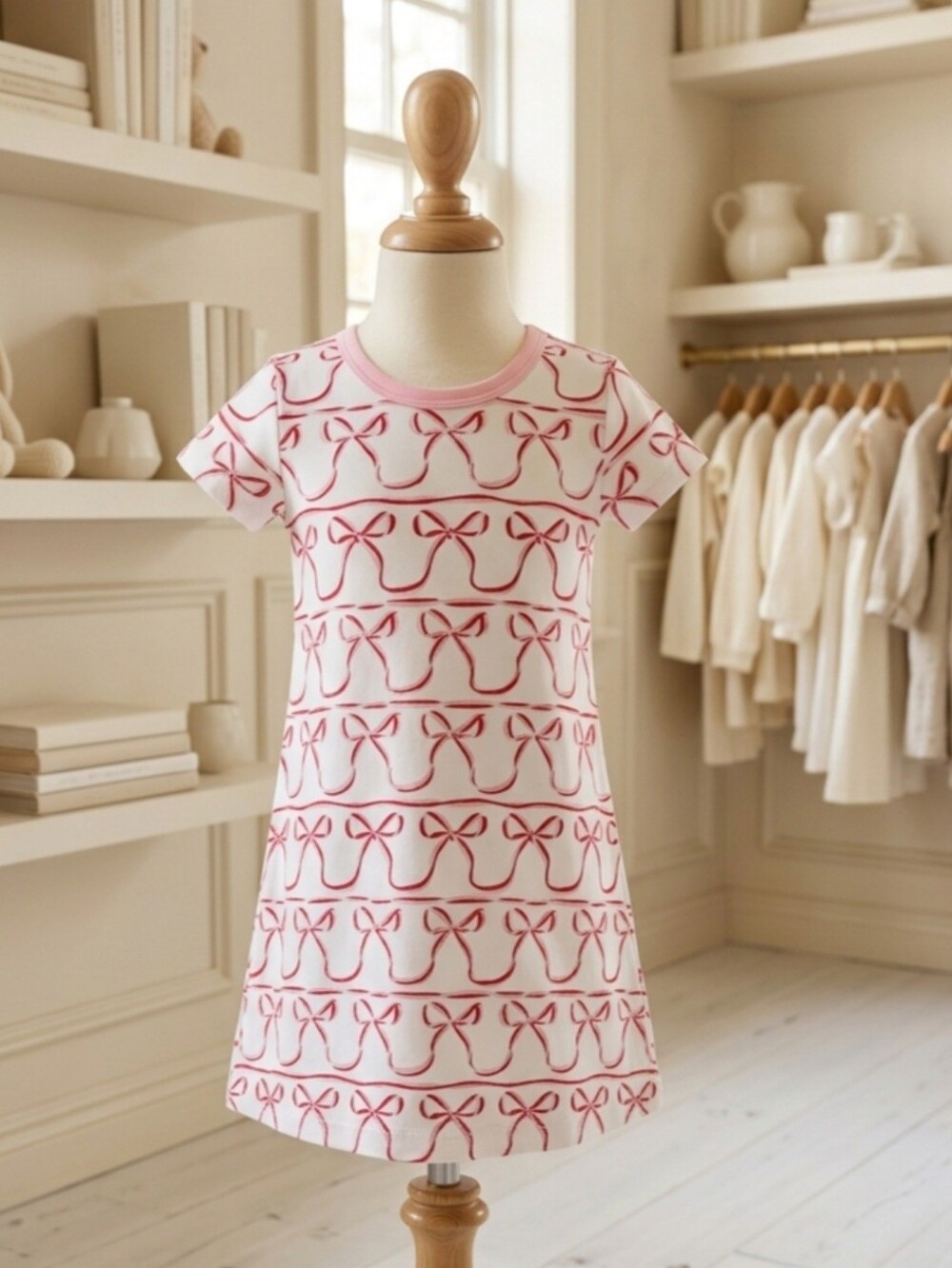 The Beaufort Bonnet Company Pink Bow Dress 12-18M